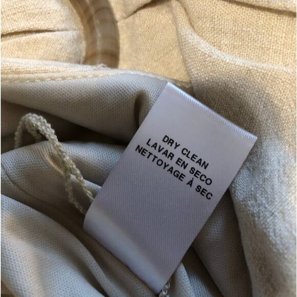 London Times Linen Blend Sleeveless Romper Tortoise Rings Belted M Quiet Luxury - Picture 9 of 10